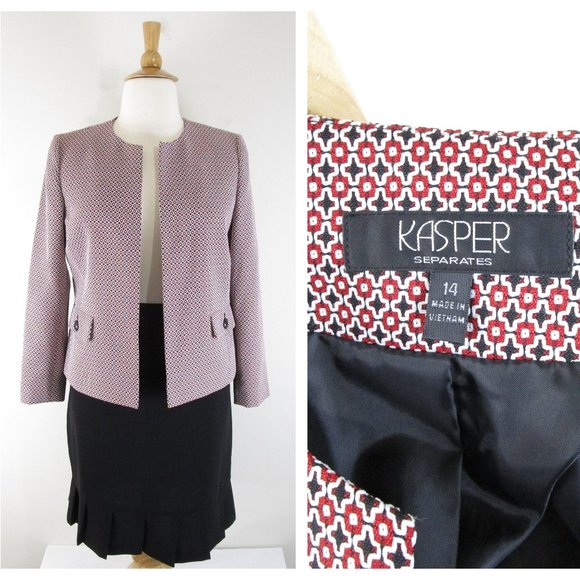 red skirt suit plus size